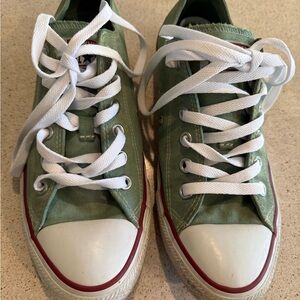 Converse Green Canvas Sneakers
